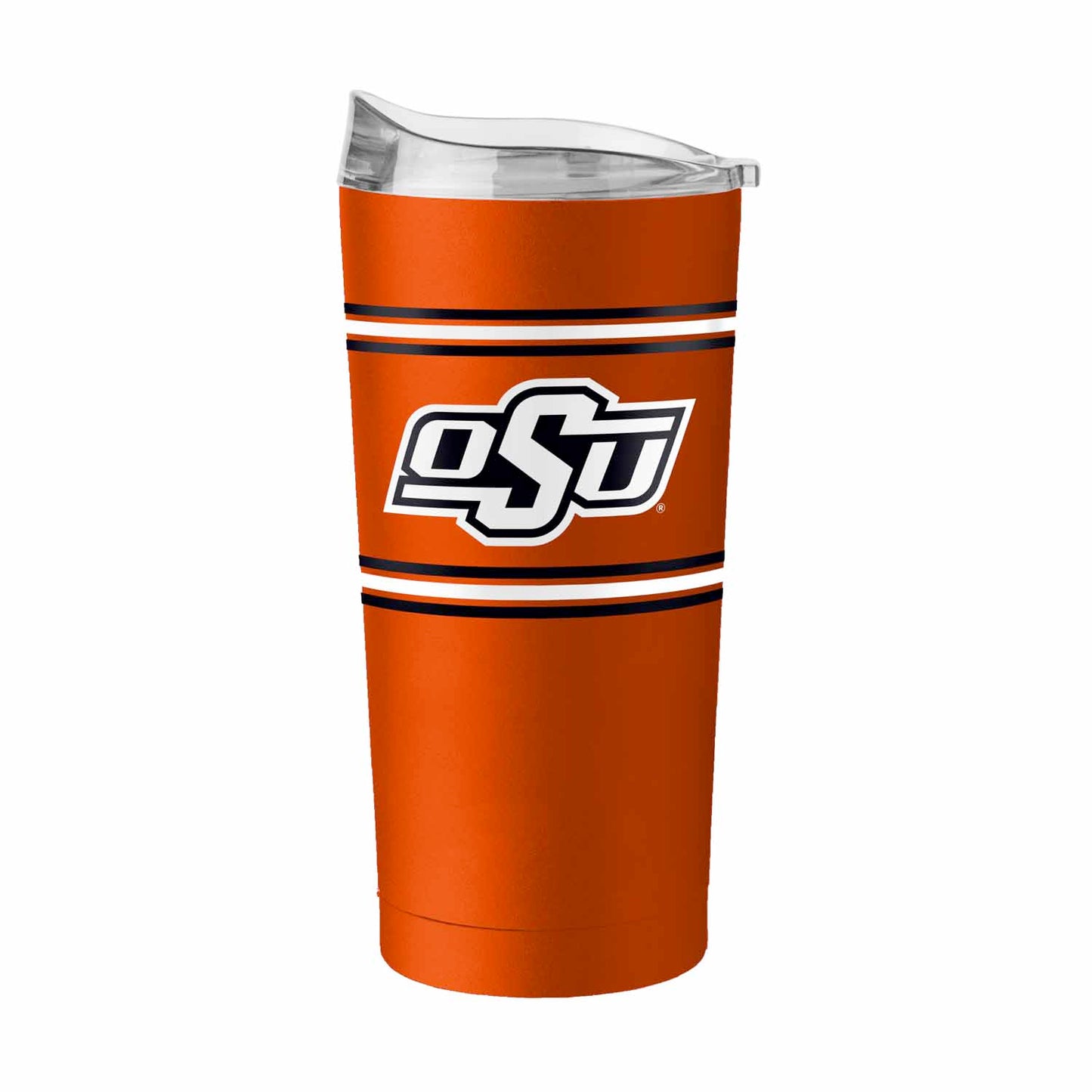 Oklahoma State Cowboys  20 oz Stripe Powder Coat Tumbler Vacuum Insulated - Orange