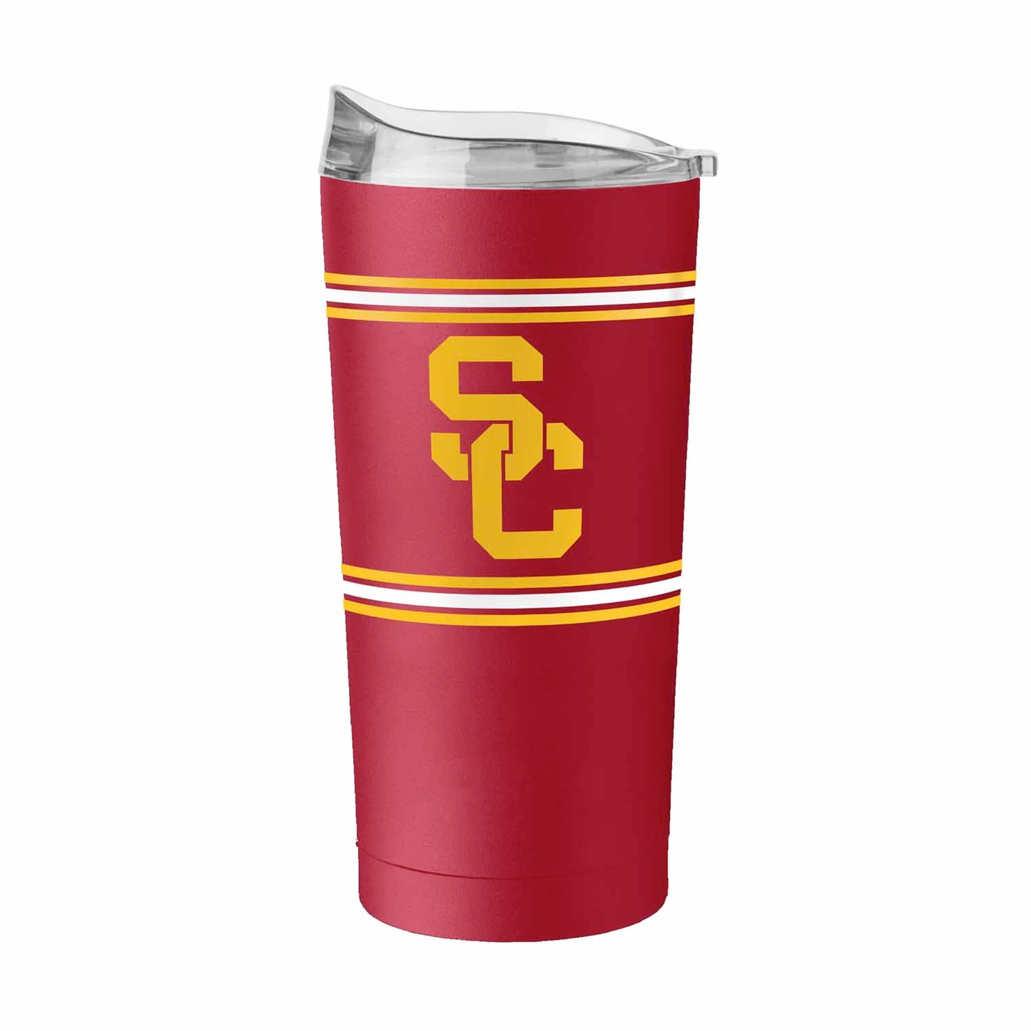 USC Trojans  20 oz Stripe Powder Coat Tumbler Vacuum Insulated - Cardinal
