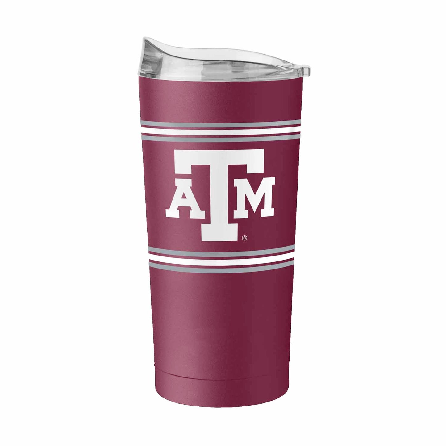 Texas A&M Aggies  20 oz Stripe Powder Coat Tumbler Vacuum Insulated - Maroon