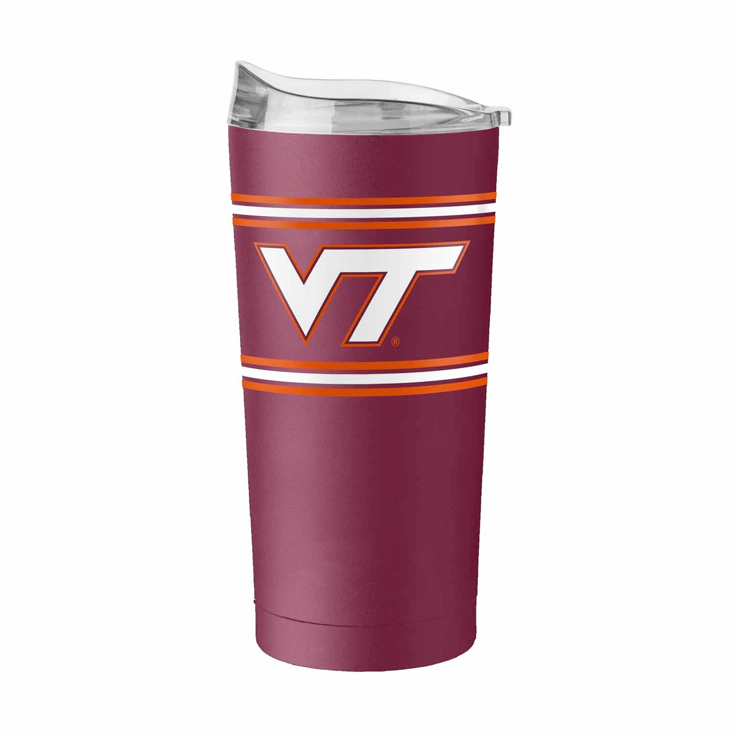 Virginia Tech Hokies  20 oz Stripe Powder Coat Tumbler Vacuum Insulated - Maroon