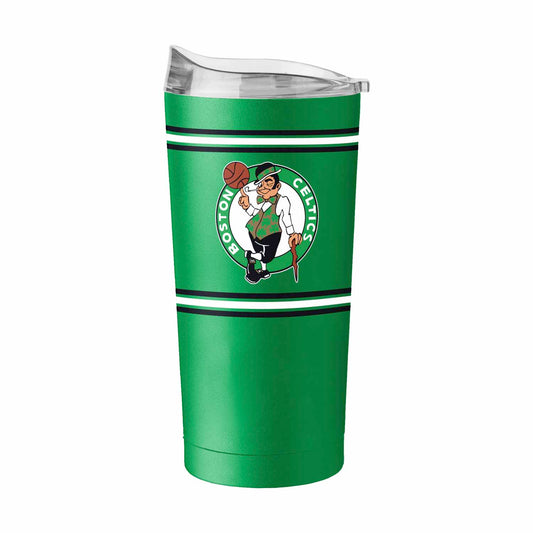 Boston Celtics  20 oz Stripe Powder Coat Tumbler Vacuum Insulated - Kelly Green