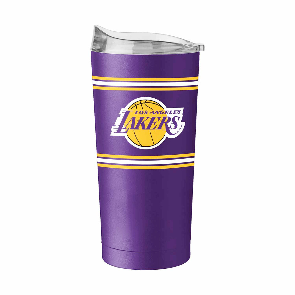 Los Angeles Lakers  20 oz Stripe Powder Coat Tumbler Vacuum Insulated - Purple