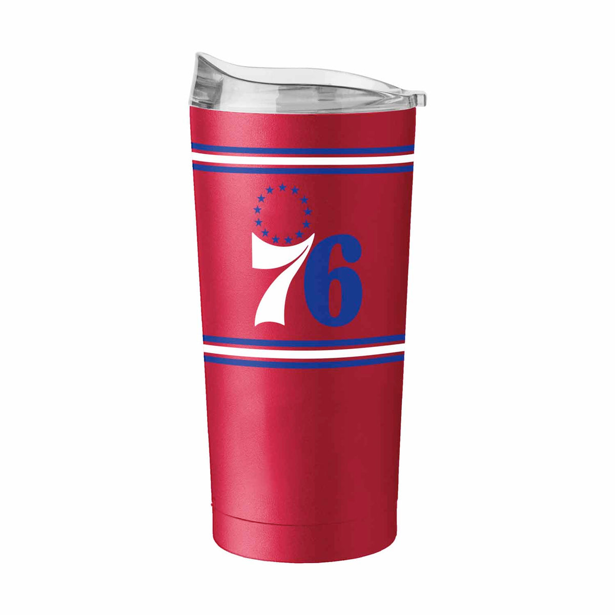 Philadelphia 76ers  20 oz Stripe Powder Coat Tumbler Vacuum Insulated - Red