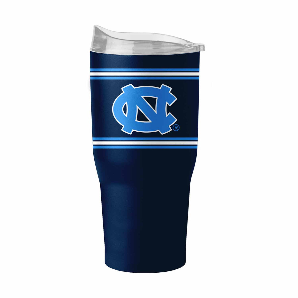 North Carolina Tar Heels  NCAA 30 oz Stripe Powder Coat Tumbler Vacuum Insulated - Navy