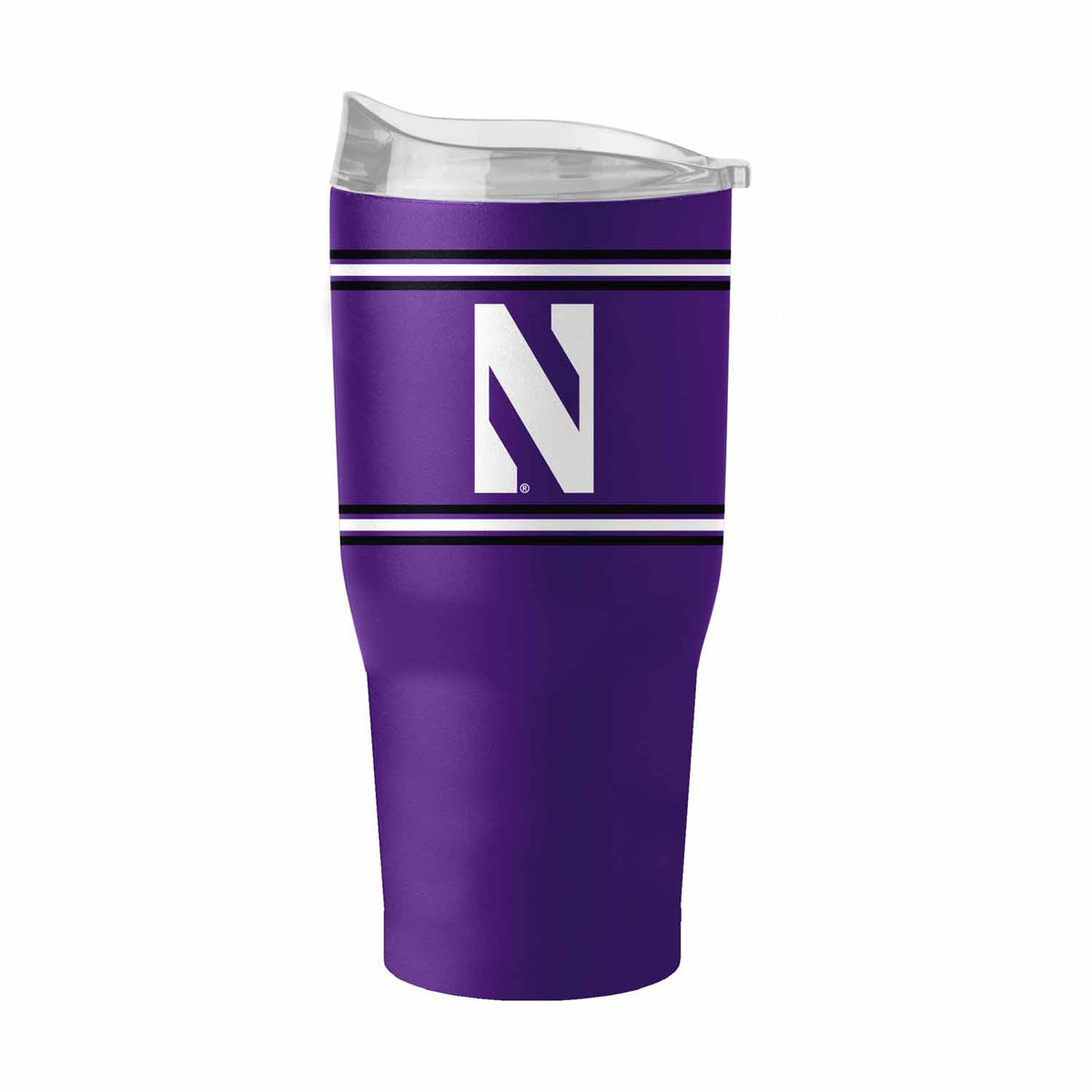 Northwestern Wildcats  NCAA 30 oz Stripe Powder Coat Tumbler Vacuum Insulated - Purple