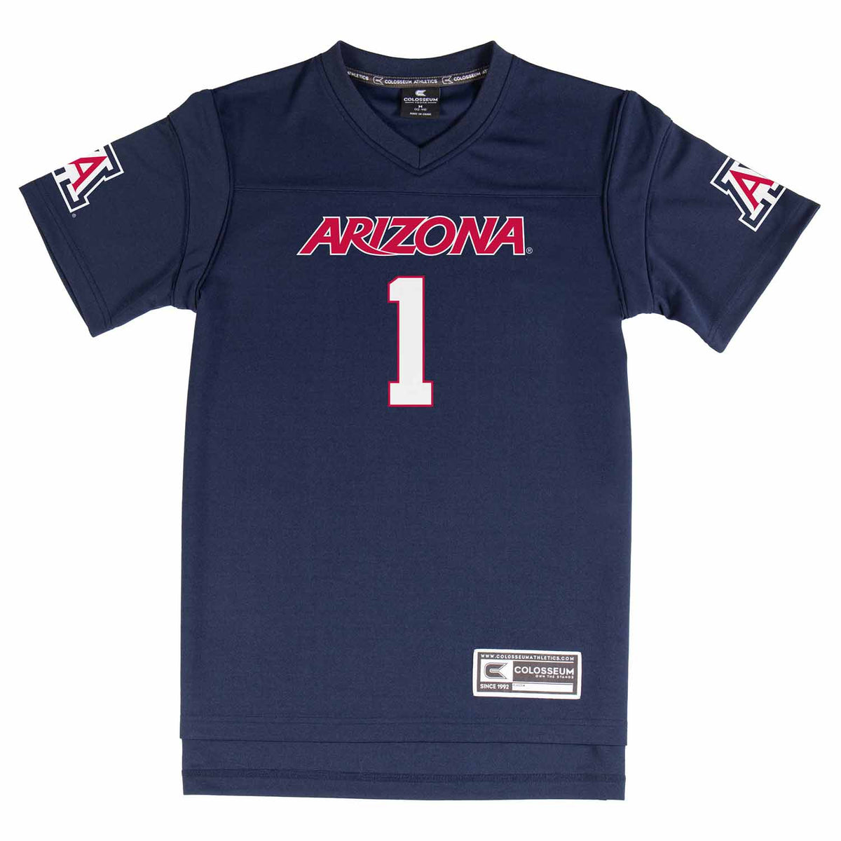 Arizona Wildcats  NCAA College Football Jersey Youth Officially licensed NCAA; 100% polyester jersey; screen-printed team graphics front back - Navy