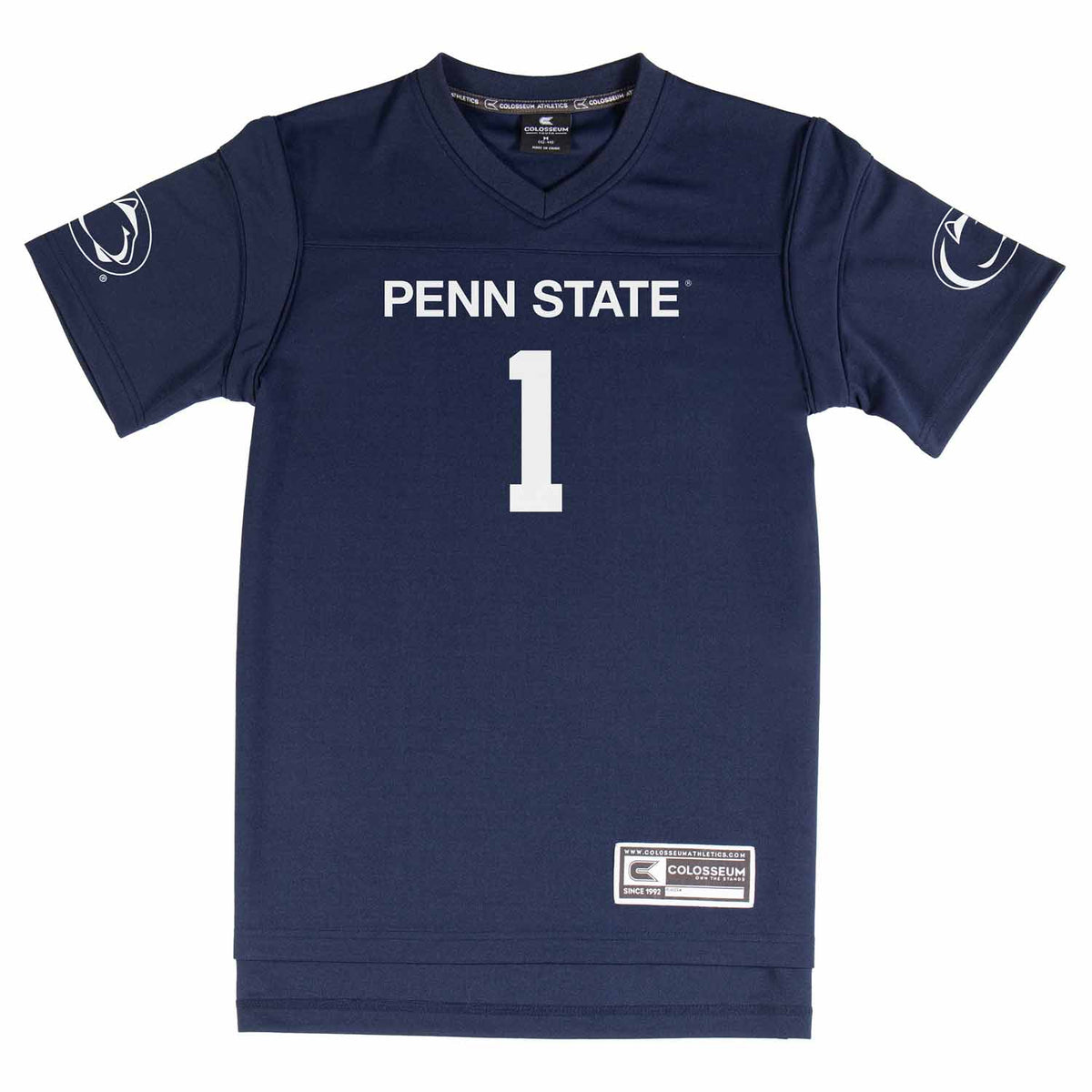 Penn State Nittany Lions  NCAA College Football Jersey Youth Officially licensed NCAA; 100% polyester jersey; screen-printed team graphics front back - Navy