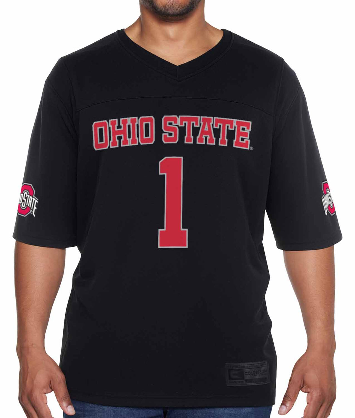 Ohio State Buckeyes  NCAA College Football Jersey Men Women Officially licensed NCAA; 100% polyester jersey; screen-printed team graphics front - Black