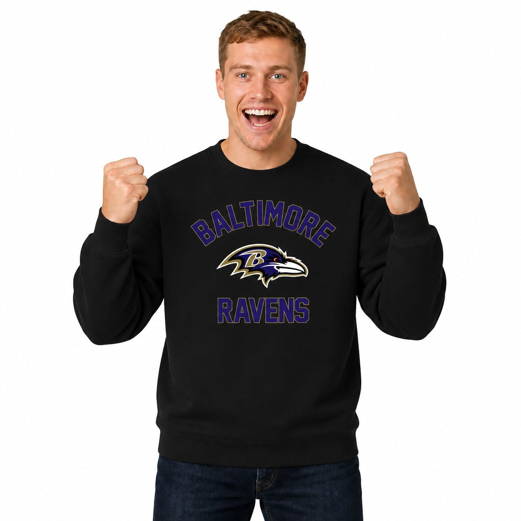 Baltimore Ravens  NFL Gameday Crewneck Sweatshirt Fleece Pullover Men Women - Black