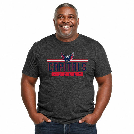 Washington Capitals  NHL True Fan Heather Charcoal T-Shirt Men Women - Charcoal