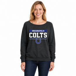 Indianapolis Colts  NFL Women's French Terry Crewneck Sweatshirt - Charcoal