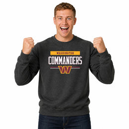 Washington Commanders  NFL Team Block Crewneck Sweatshirt - Charcoal