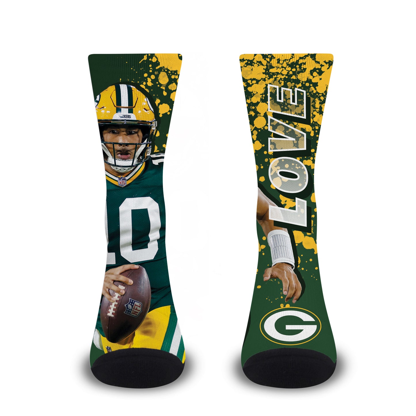 Green Bay Packers NFL V Curve Socks - Green