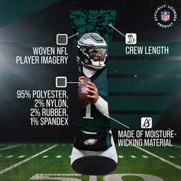Philadelphia Eagles NFL Youth Player Stripe Sock - Black