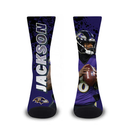 Baltimore Ravens NFL Youth Player Stripe Sock - Purple