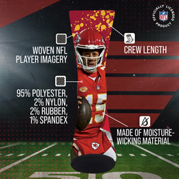 Kansas City Chiefs NFL Youth Player Stripe Sock - Red #15