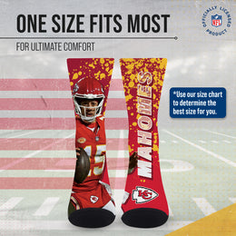 Kansas City Chiefs NFL Youth Player Stripe Sock - Red #15