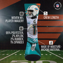 Miami Dolphins NFL Youth Player Stripe Sock - Teal