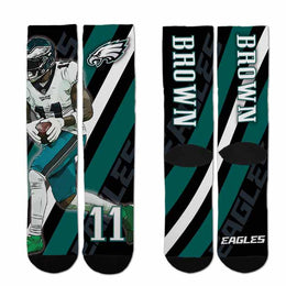 Philadelphia Eagles NFL Adult Player Stripe Sock - Black #11