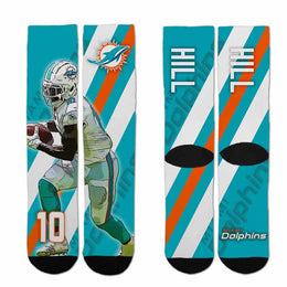 Miami Dolphins NFL Youth Player Stripe Sock - Teal #10