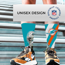 Miami Dolphins NFL Adult Player Stripe Sock - Teal #10
