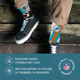 Miami Dolphins NFL Youth Player Stripe Sock - Teal #10