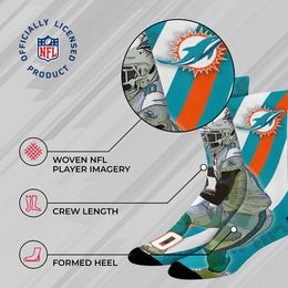 Miami Dolphins NFL Youth Player Stripe Sock - Teal #10