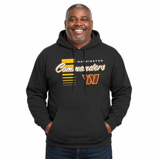 Washington Commanders  Retro Script Fleece Hoodie - Black