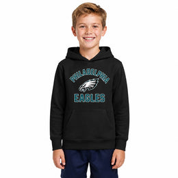 Philadelphia Eagles  NFL Youth Gameday Pullover Hoodie Boys Girls - Black