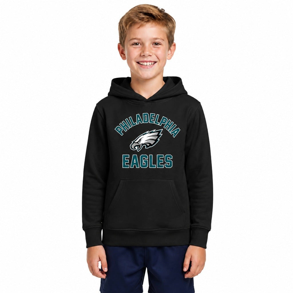 Philadelphia Eagles  NFL Youth Gameday Pullover Hoodie Boys Girls - Black