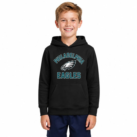 Philadelphia Eagles  NFL Youth Gameday Pullover Hoodie Boys Girls - Black