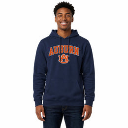 Auburn Tigers Arch & Logo Gameday Hoodie NCAA Fleece Pullover - Navy