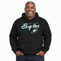 Philadelphia Eagles  Retro Script Fleece Hoodie - Black