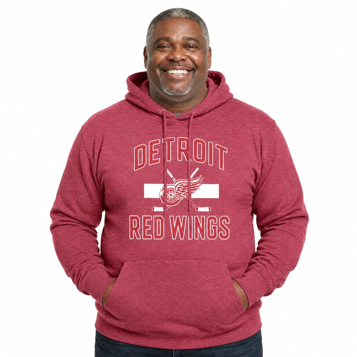Detroit Red Wings  Faceoff Fleece Hoodie - Red