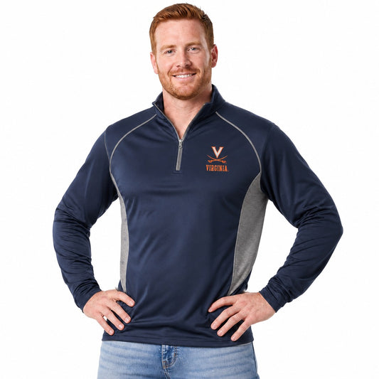 Virginia Cavaliers  Campus Classic 1/4 Zip Windshirt Men's Pullover - Navy