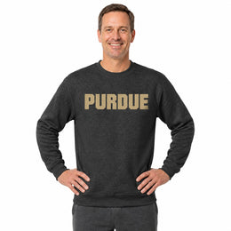 Purdue Boilermakers  NCAA Unisex Adult Crewneck Fleece Sweatshirt - Charcoal
