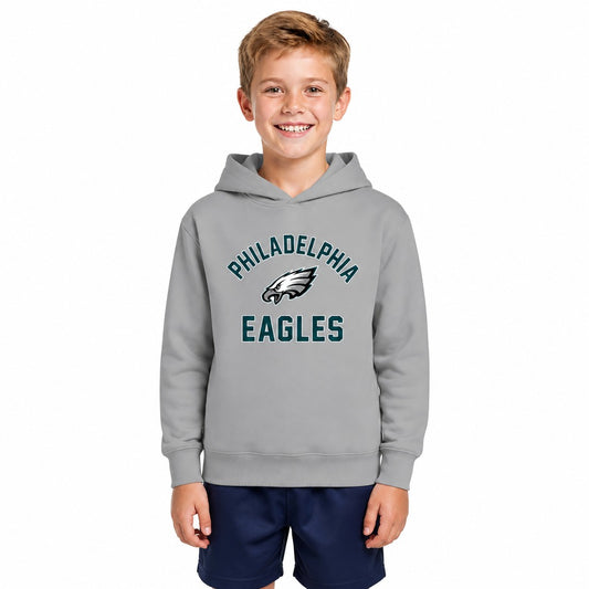 Philadelphia Eagles  NFL Youth Gameday Pullover Hoodie Boys Girls - Gray