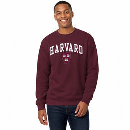 Harvard Crimson NCAA Fleece Crewneck Sweatshirt for Men and Women - Maroon