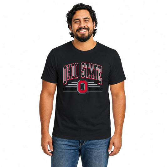 Ohio State Buckeyes  Overtime Classics Unisex Cotton T-Shirt Short Sleeve - Black