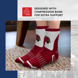 Arizona Cardinals NFL Performance Quarter Length Socks - Cardinal