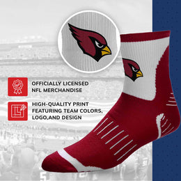 Arizona Cardinals NFL Performance Quarter Length Socks - Cardinal