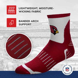 Arizona Cardinals NFL Performance Quarter Length Socks - Cardinal