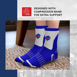 Buffalo Bills NFL Performance Quarter Length Socks - Royal