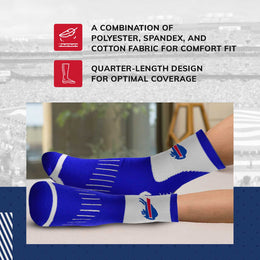 Buffalo Bills NFL Youth Performance Quarter Length Socks - Royal