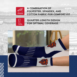 Chicago Bears NFL Youth Performance Quarter Length Socks - Navy