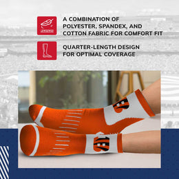 Cincinnati Bengals NFL Performance Quarter Length Socks - Orange