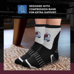 Colorado Avalanche NHL Adult Surge Team Mascot Mens and Womens Quarter Socks - Black