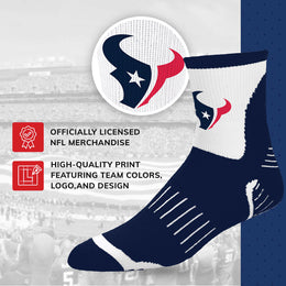 Houston Texans NFL Performance Quarter Length Socks - Navy