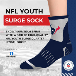 Houston Texans NFL Youth Performance Quarter Length Socks - Navy