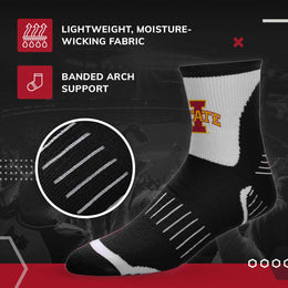 Iowa State Cyclones NCAA Youth Surge Team Mascot Quarter Socks - Black